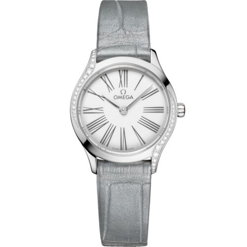 Omega Mini Trésor Quartz 26 Stainless Steel - Diamond / White Enamel